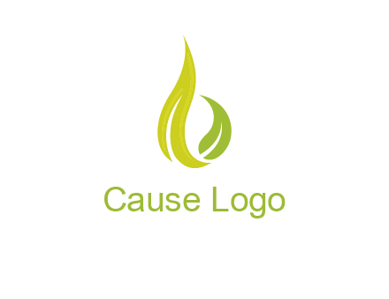 abstract leaves agricultural logo