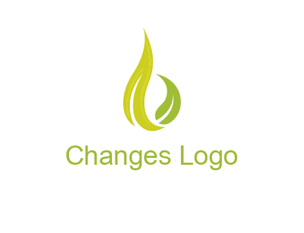 abstract leaves agricultural logo