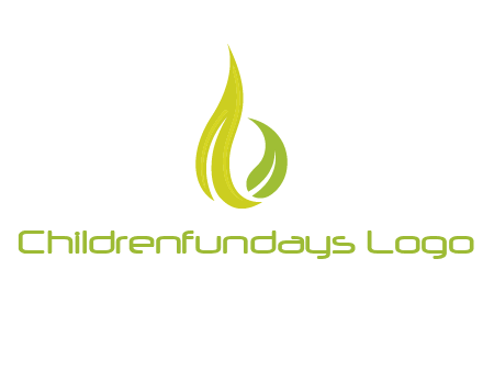 abstract leaves agricultural logo