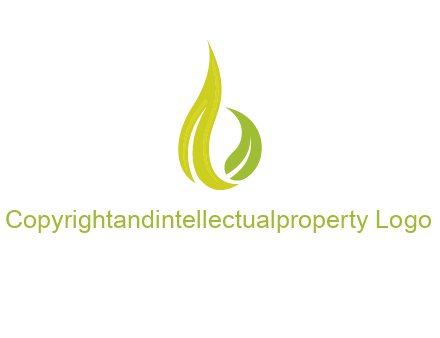 abstract leaves agricultural logo