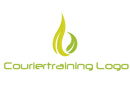 abstract leaves agricultural logo