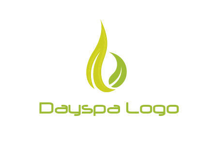 abstract leaves agricultural logo