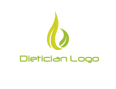 abstract leaves agricultural logo