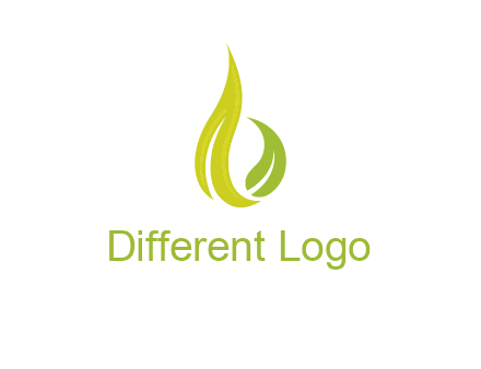 abstract leaves agricultural logo