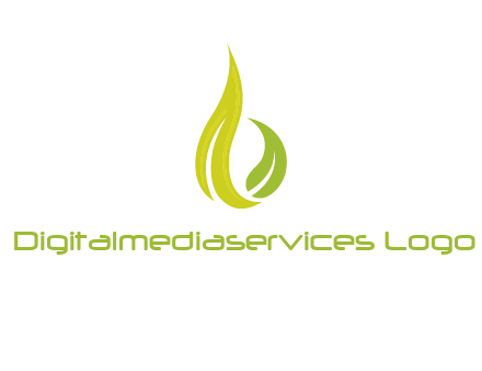 abstract leaves agricultural logo