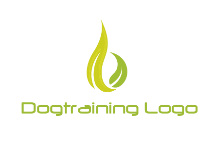 abstract leaves agricultural logo