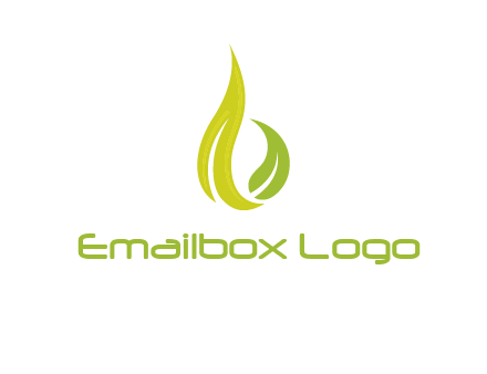 abstract leaves agricultural logo
