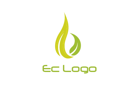 abstract leaves agricultural logo