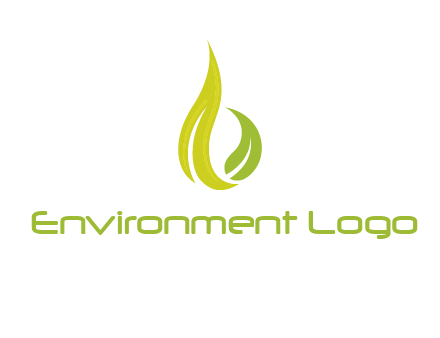 abstract leaves agricultural logo