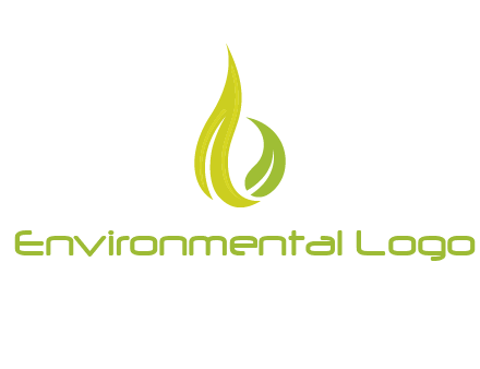 abstract leaves agricultural logo