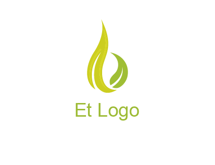 abstract leaves agricultural logo