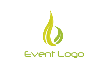 abstract leaves agricultural logo