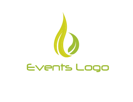 abstract leaves agricultural logo