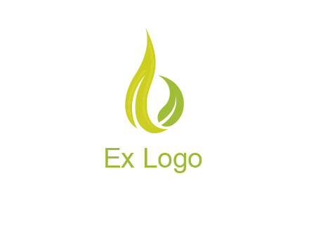abstract leaves agricultural logo