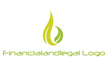abstract leaves agricultural logo