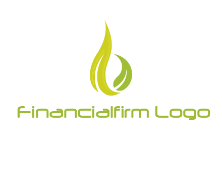 abstract leaves agricultural logo