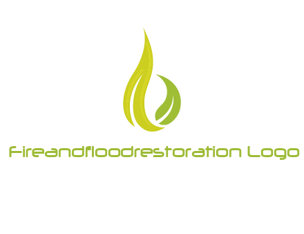 abstract leaves agricultural logo