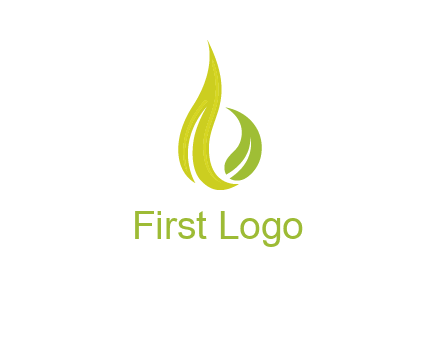 abstract leaves agricultural logo