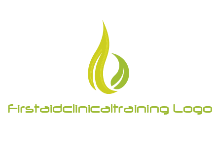 abstract leaves agricultural logo