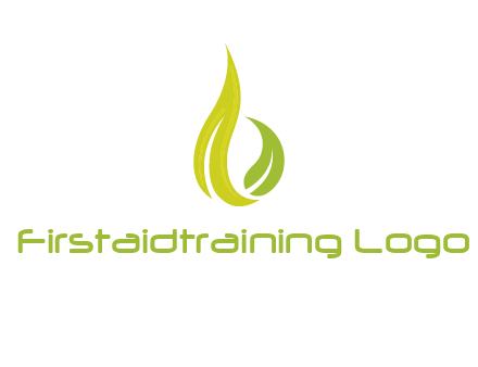 abstract leaves agricultural logo