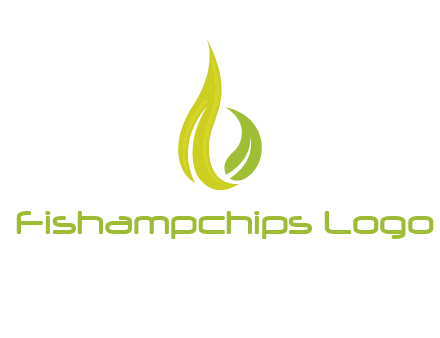 abstract leaves agricultural logo