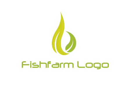 abstract leaves agricultural logo