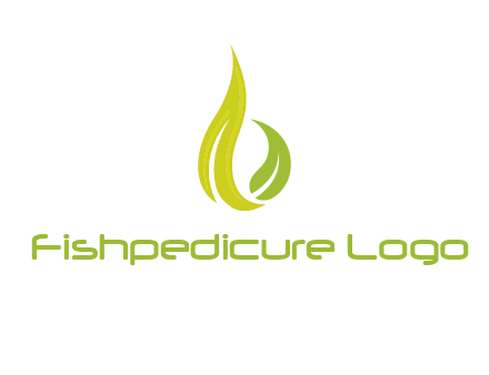 abstract leaves agricultural logo