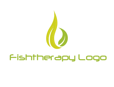 abstract leaves agricultural logo