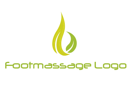 abstract leaves agricultural logo