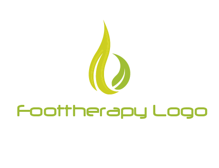 abstract leaves agricultural logo