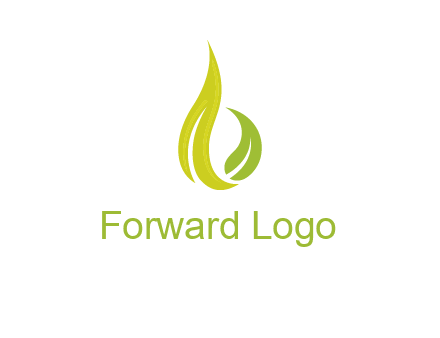 abstract leaves agricultural logo