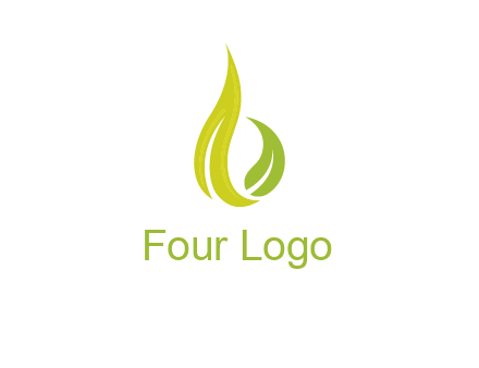 abstract leaves agricultural logo