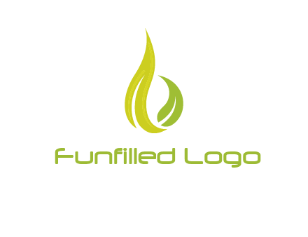 abstract leaves agricultural logo