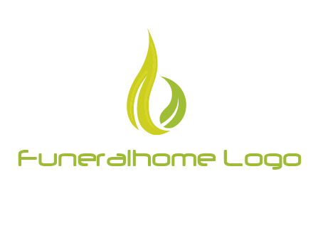 abstract leaves agricultural logo