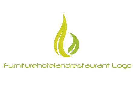 abstract leaves agricultural logo