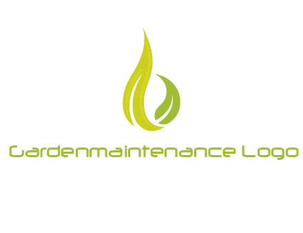 abstract leaves agricultural logo