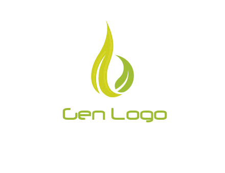abstract leaves agricultural logo