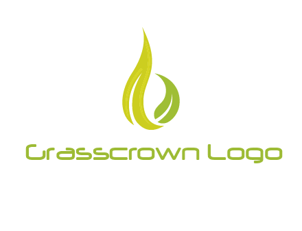 abstract leaves agricultural logo