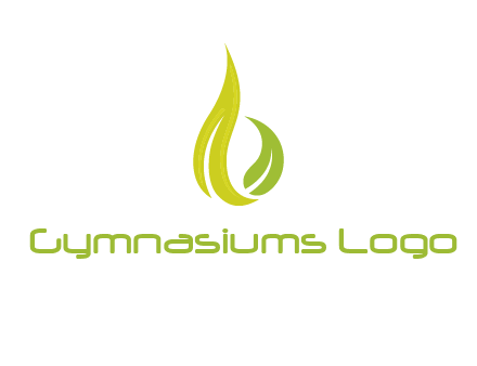 abstract leaves agricultural logo