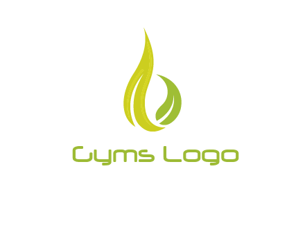 abstract leaves agricultural logo