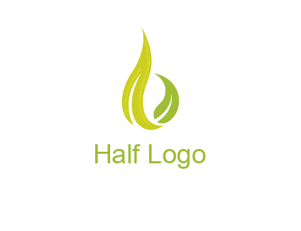 abstract leaves agricultural logo