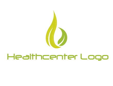 abstract leaves agricultural logo