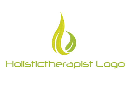 abstract leaves agricultural logo