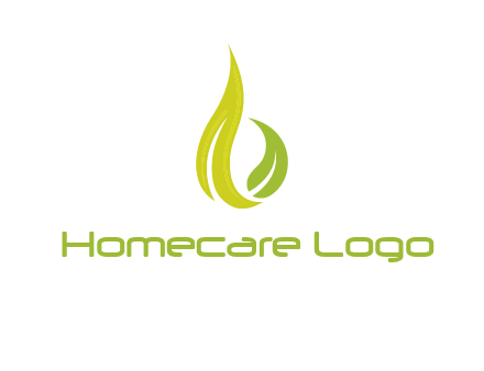 abstract leaves agricultural logo