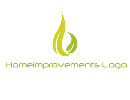 abstract leaves agricultural logo