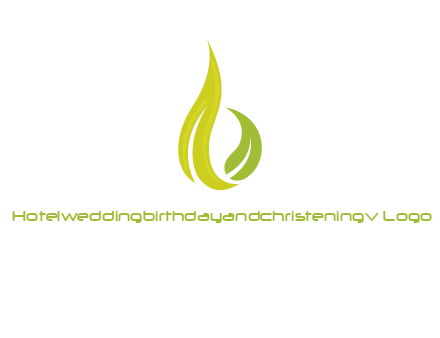 abstract leaves agricultural logo