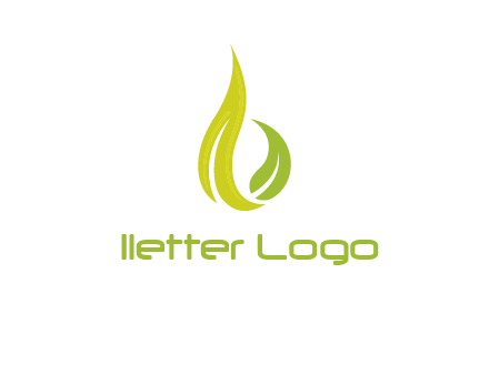 abstract leaves agricultural logo