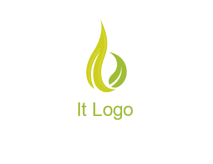 abstract leaves agricultural logo