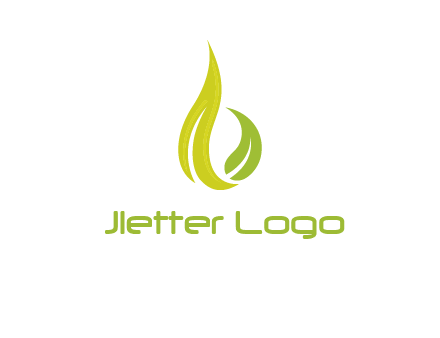 abstract leaves agricultural logo