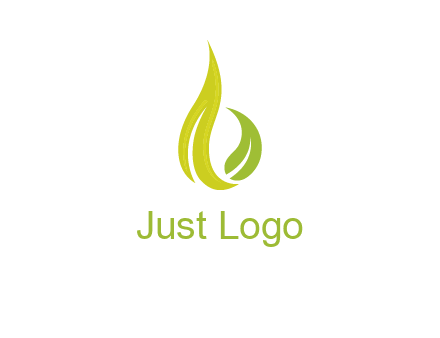 abstract leaves agricultural logo